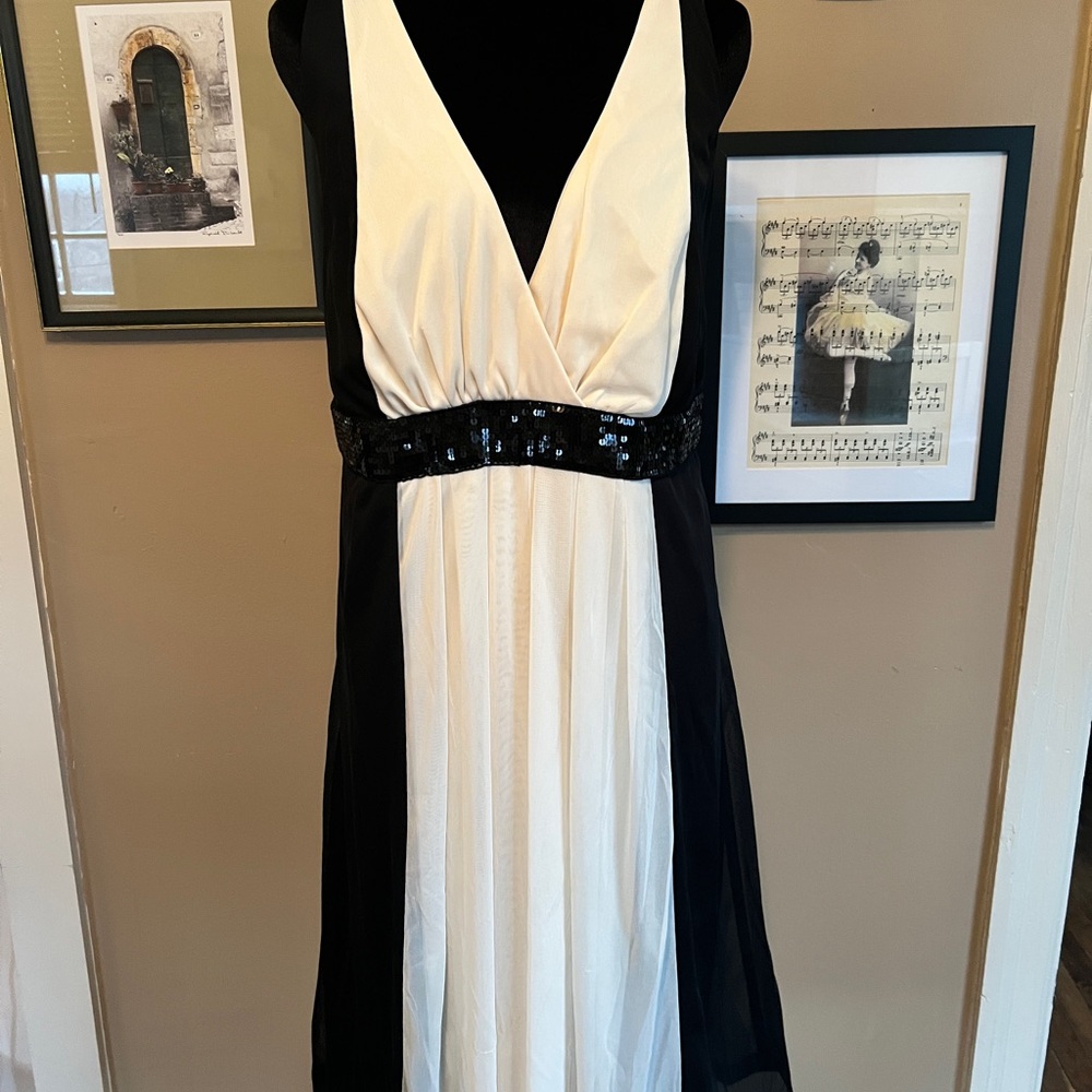 Torrid Black and Cream Formal Dress